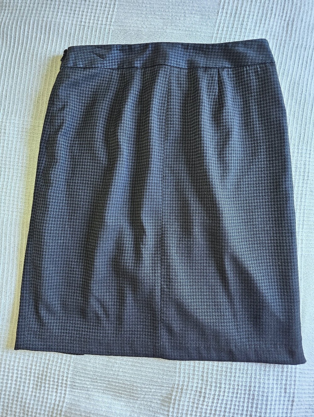 Navy & Black Houndstooth Tailored Skirt - Laundry by Shelli Segal - Size 2